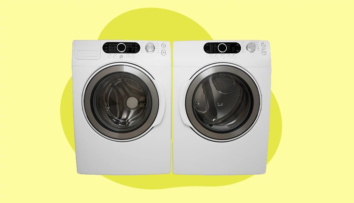 front-loading washer and dryer side by side