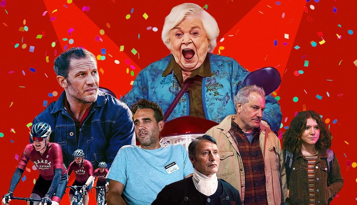 Favorite movies of the first half of 2024 Collage of characters from Hard Miles, The Bikeriders, Ezra, Thelma, The Promised Land and Ghostlight