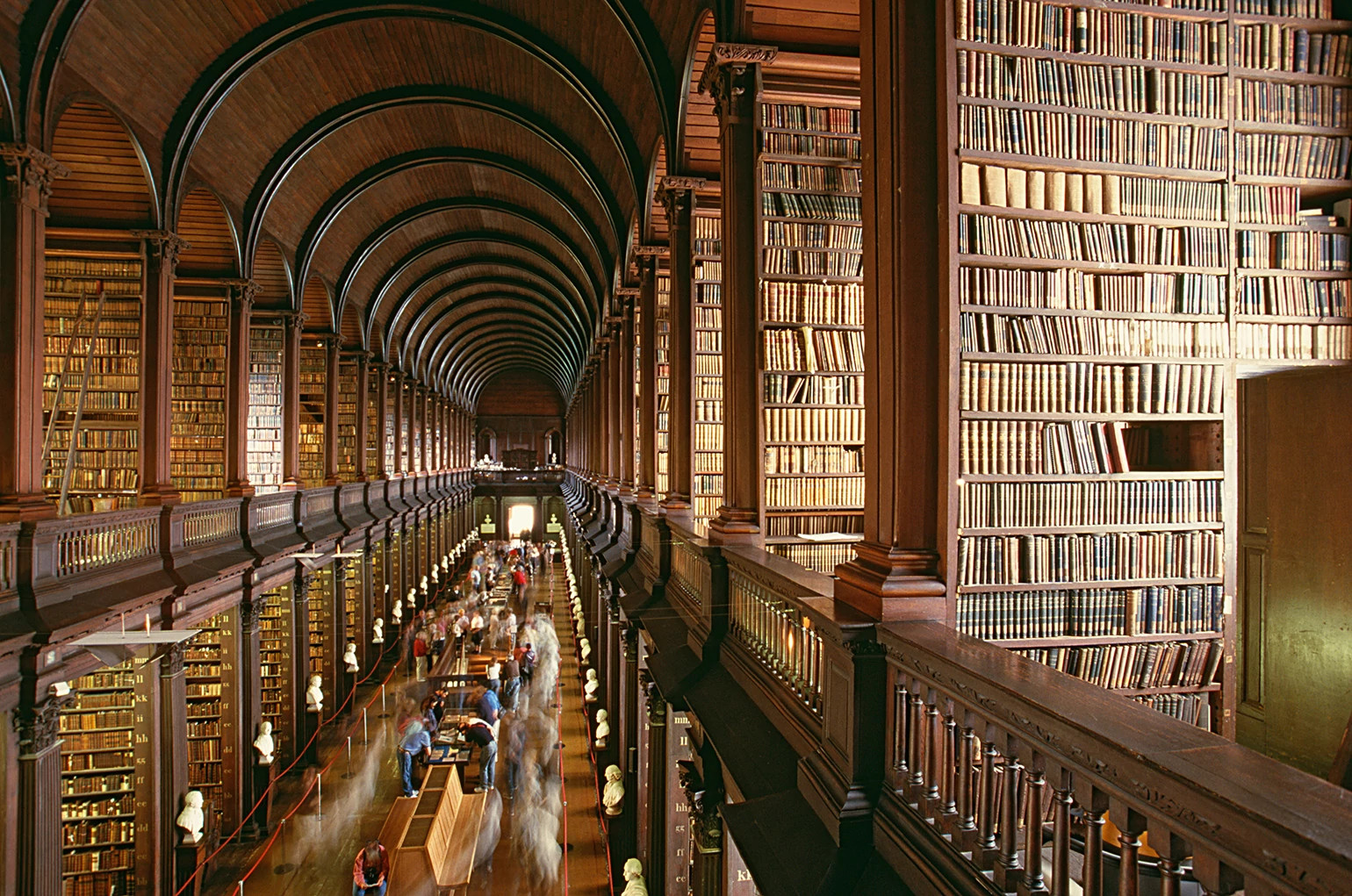 photo of a library in Trinity College in Dublin Ireland