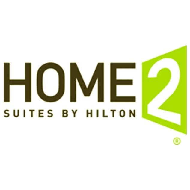 Home2 Suites by Hilton Logo with large lime green 2 symbol