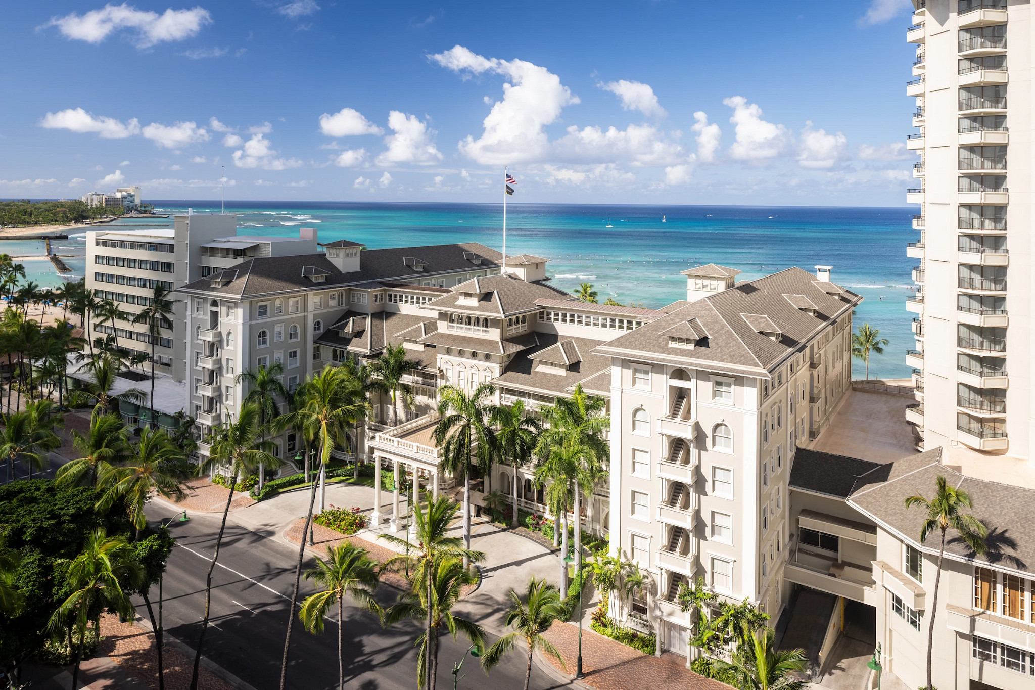 a beachfront hotel