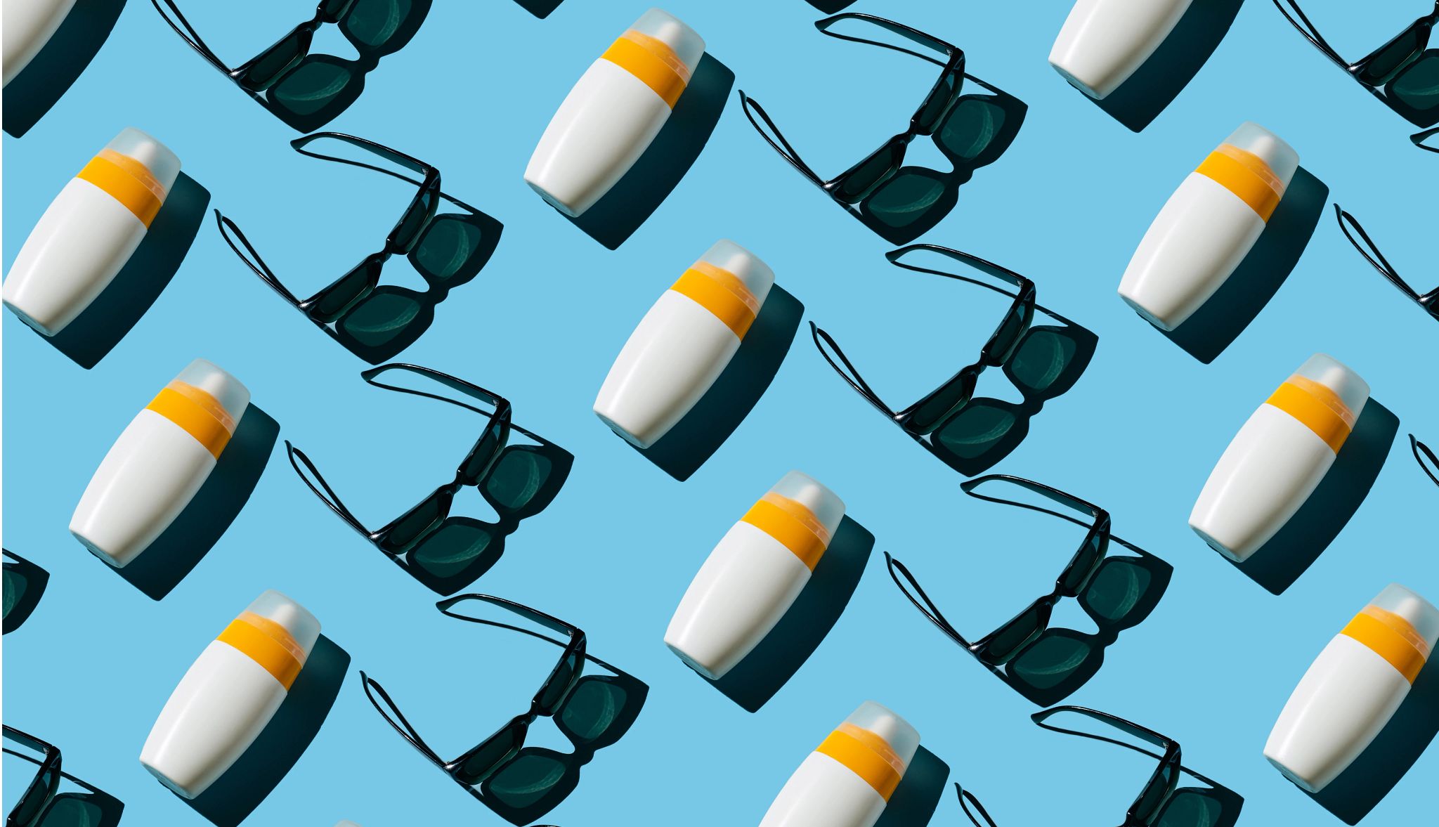 What to Know About Sunscreen pattern of sunglasses and sunscreen