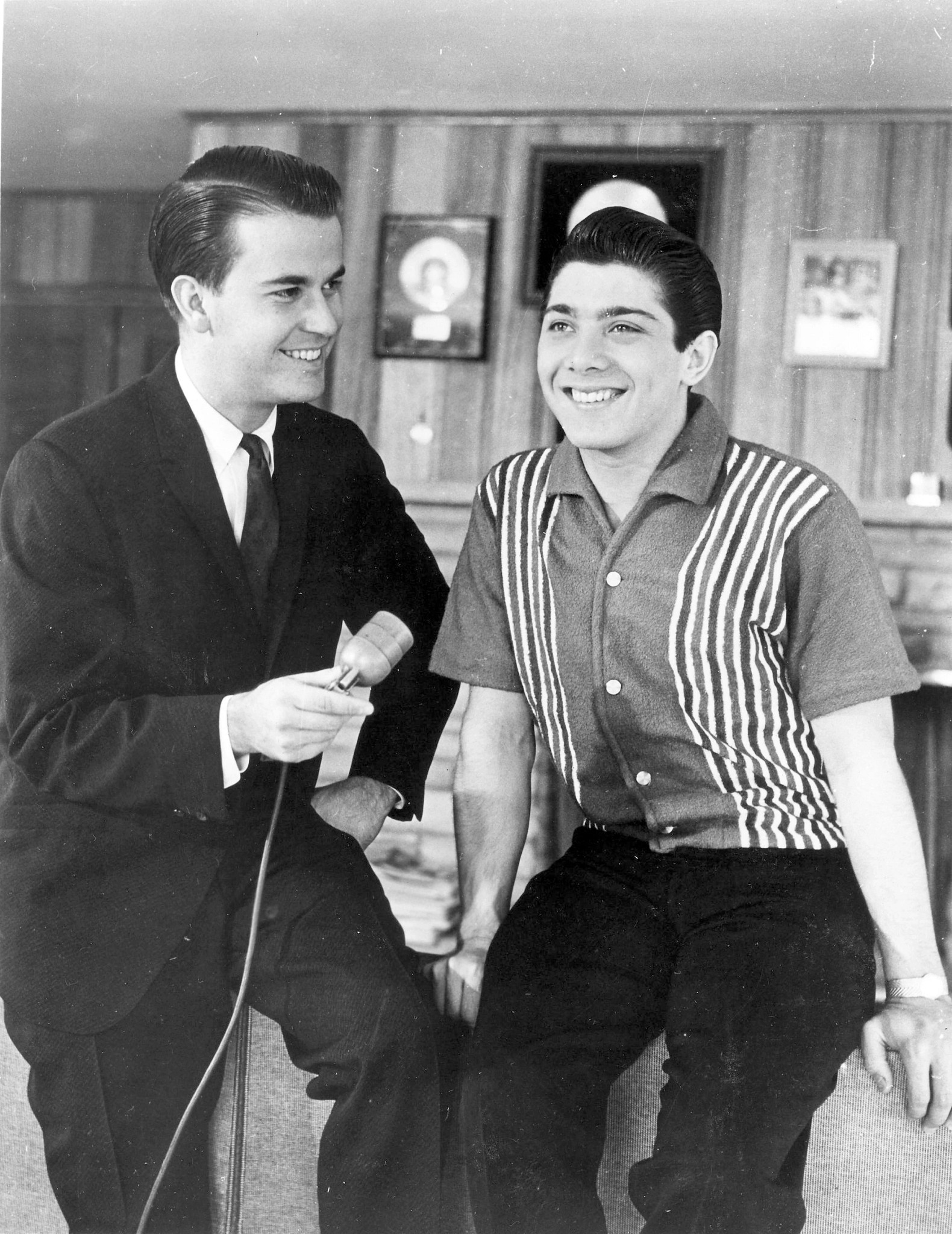 dick clark interviewing a young paul anka in 1960