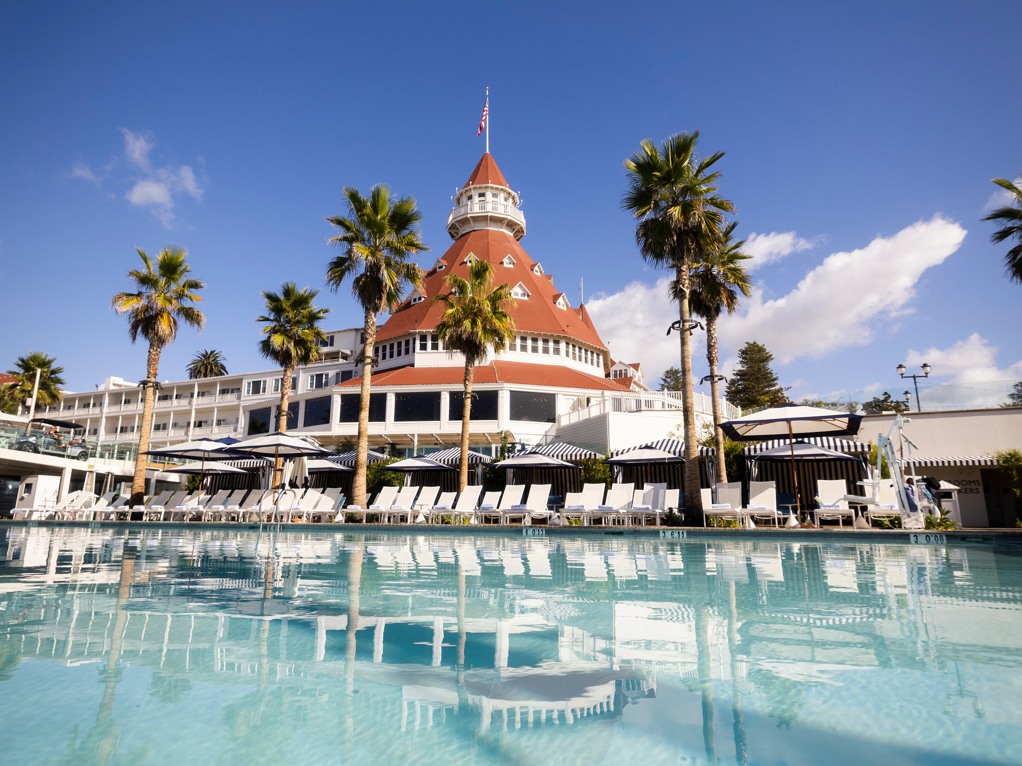 the exterior of the Hotel Del Coronado in San Diego