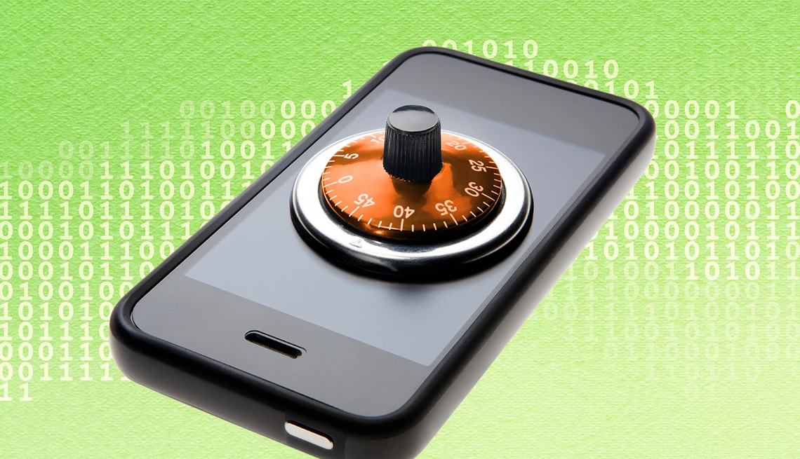 Hábitos que ayudan a mantener contraseñas y otros datos seguros un teléfono con candado