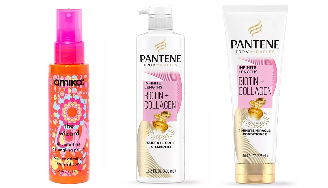 various hair care products