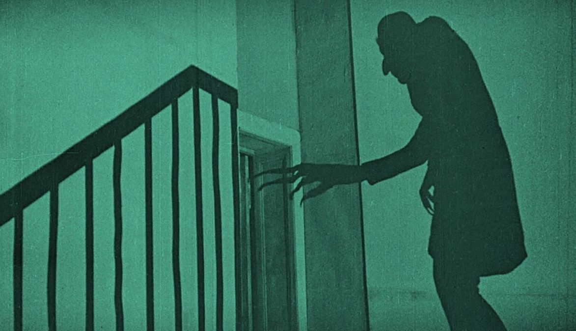 Nosferatu: A Symphony of Horror The shadow of Max Schreck on a green wall in the film Nosferatu: A Symphony of Horror