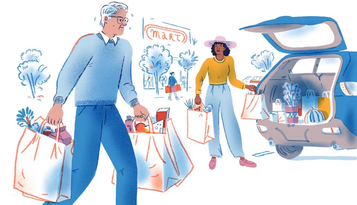 10 Exercises to Help Keep You Healthy carrying groceries