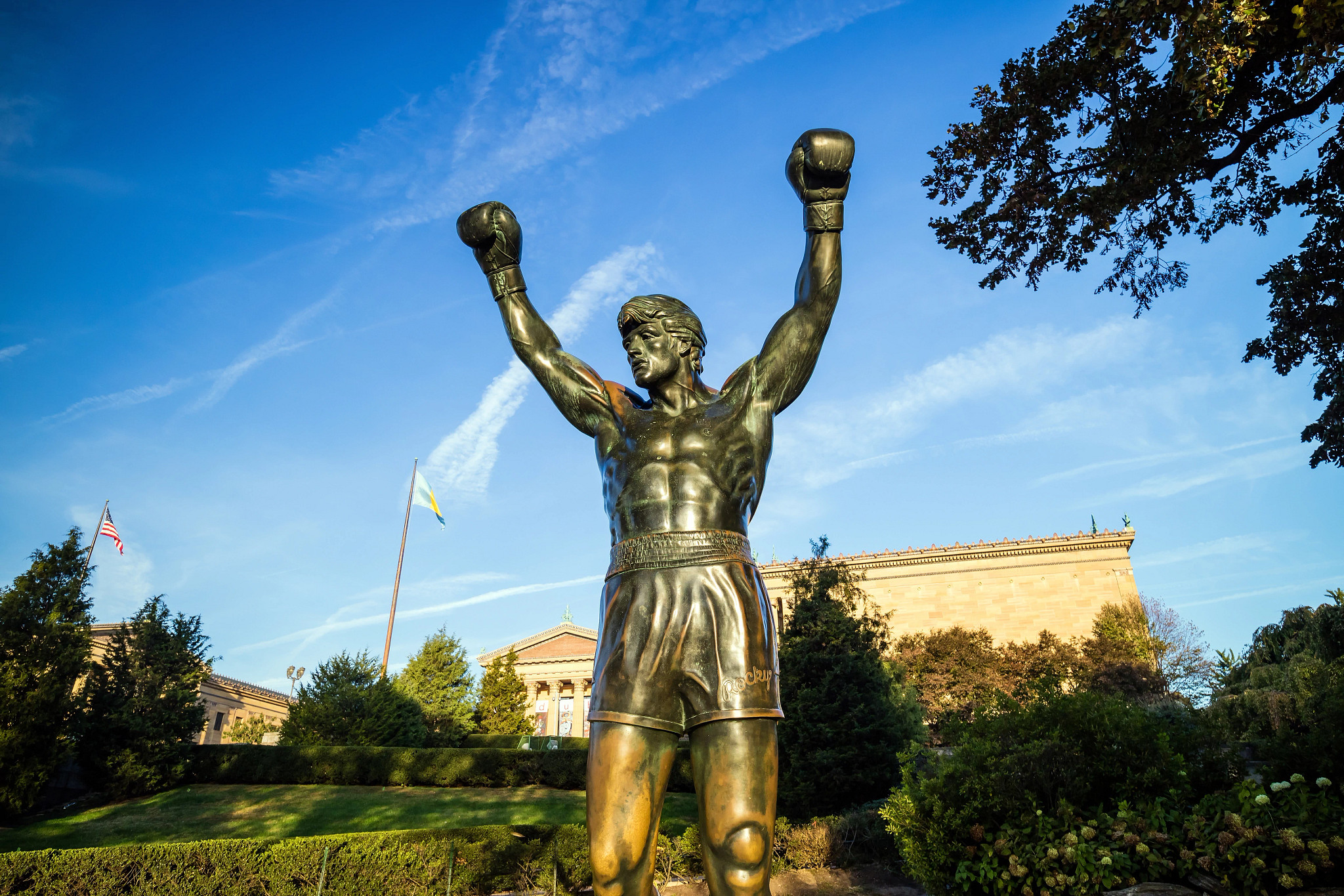 a statue of rocky balboa
