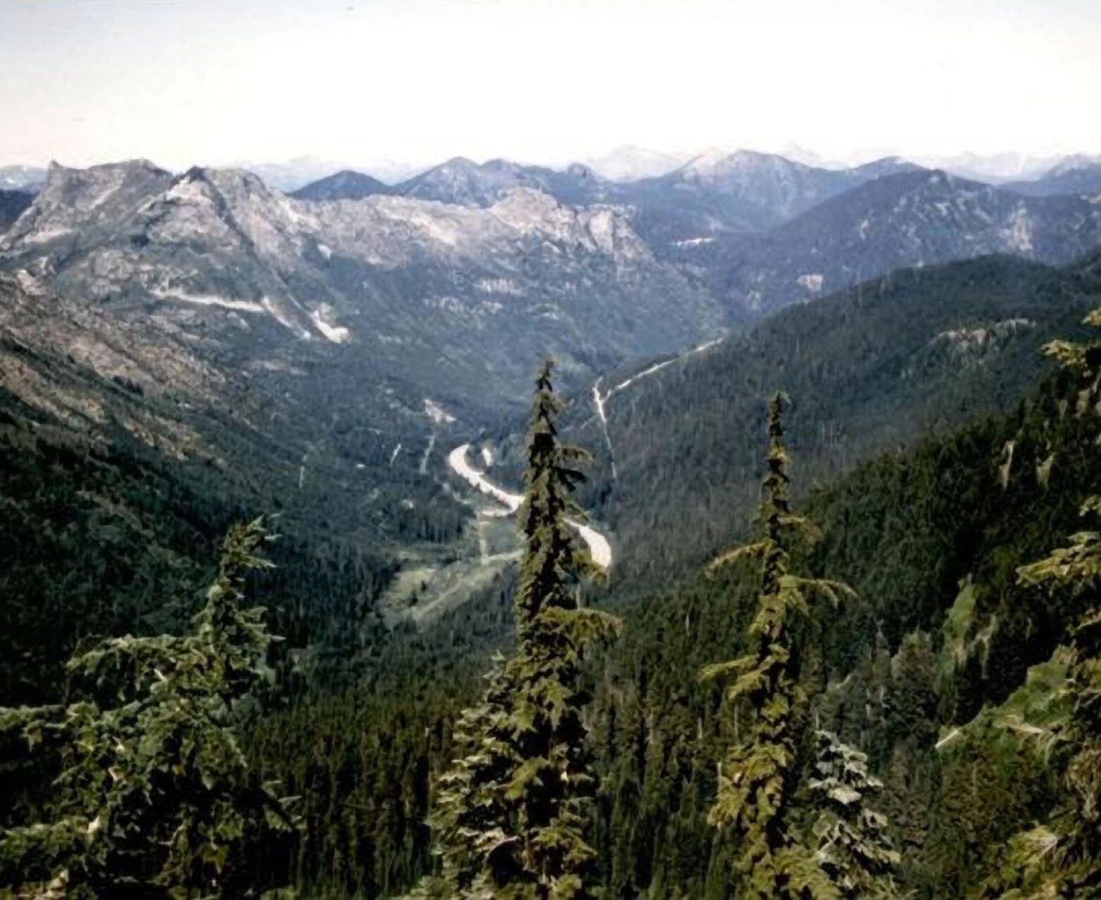 aerial view of Stevens Pass Greenway in Washington