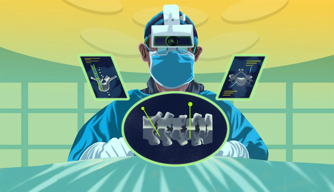 illustration of doctor performing surgery