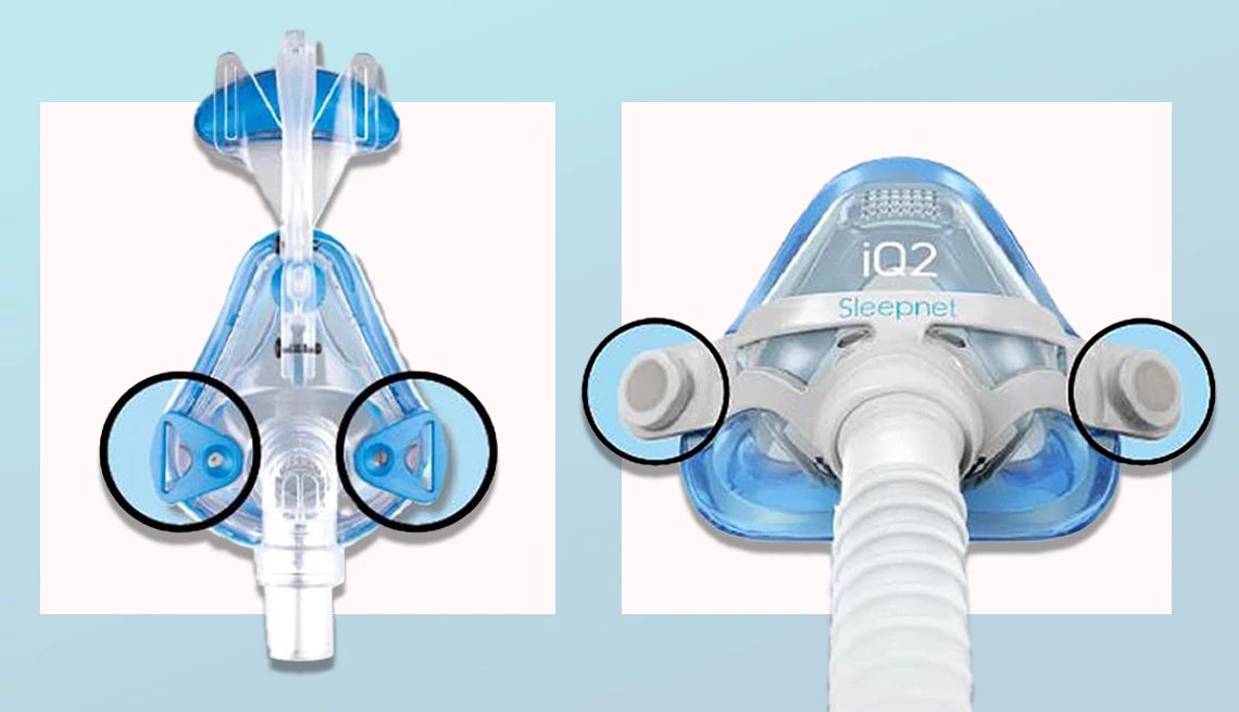 Dos de los modelos de mascarillas para la apnea del sueño de Sleepnet