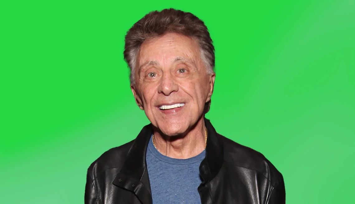 Frankie Valli interview Frankie Valli against green ombre background