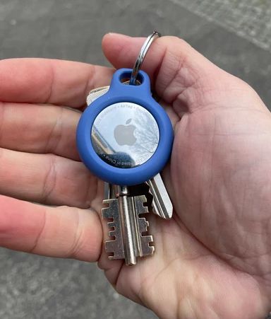 Use a tracker when checking your luggage a tracker on a keychain