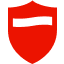 red shield fraud protection logo icon