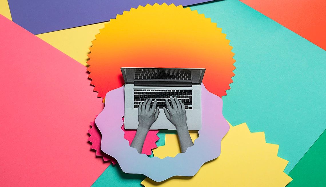 Key Job Benefits After 50 hands typing on a keyboard