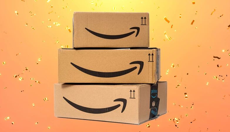 Amazon Prime Day Deals and Sales a stack of amazon boxes