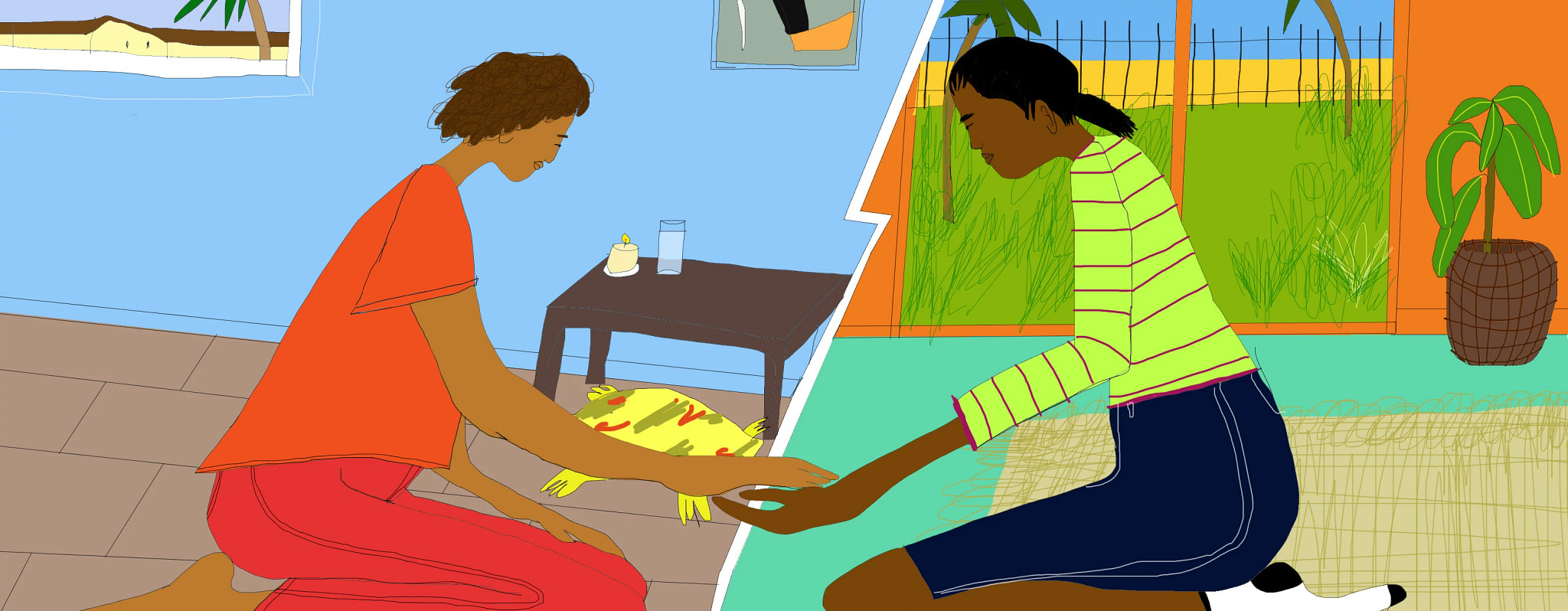 women, solitude, island