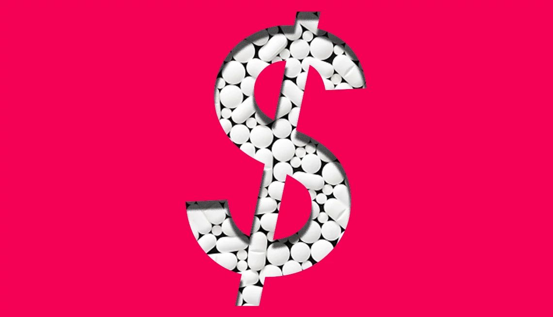 Medicare’s Drug Discounts Debut pill in dollar sign shape