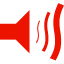 AARP Member Benefits red speaker soundwaves logo icon