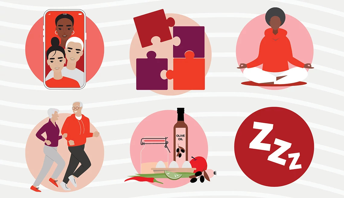 different brain health icons