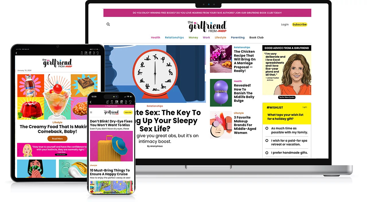 The Girlfriend newsletter, newsletter on the desktop