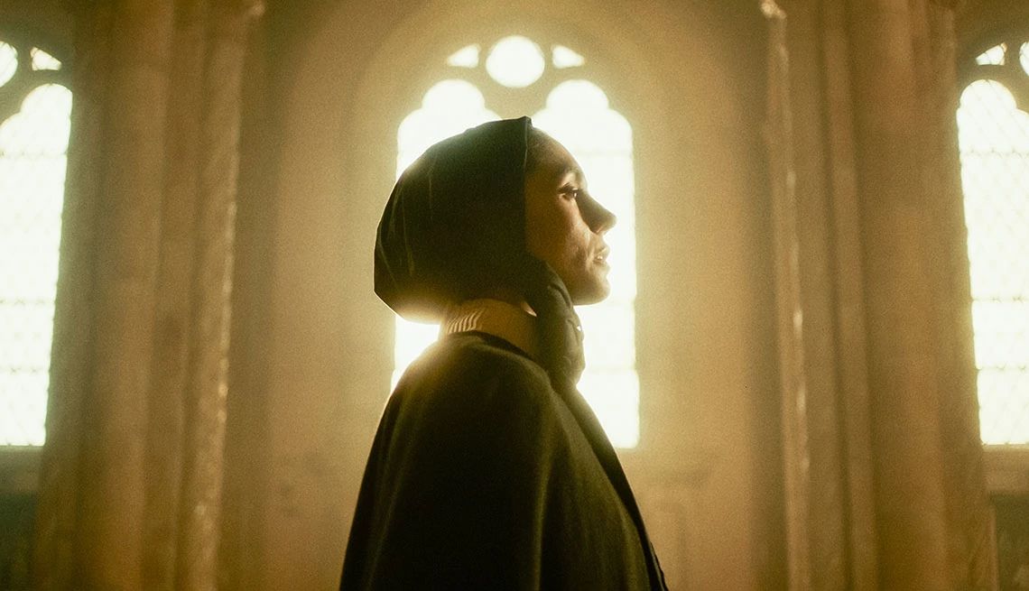 Cristiana Dell’Anna as Francesca Cabrini in the film "Cabrini" Cristiana Dell’Anna as Francesca Cabrini in the film "Cabrini"