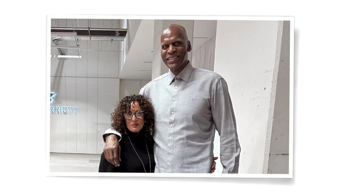 a photo shows Esther Rose and former NBA great Robert Parish in 2024. 