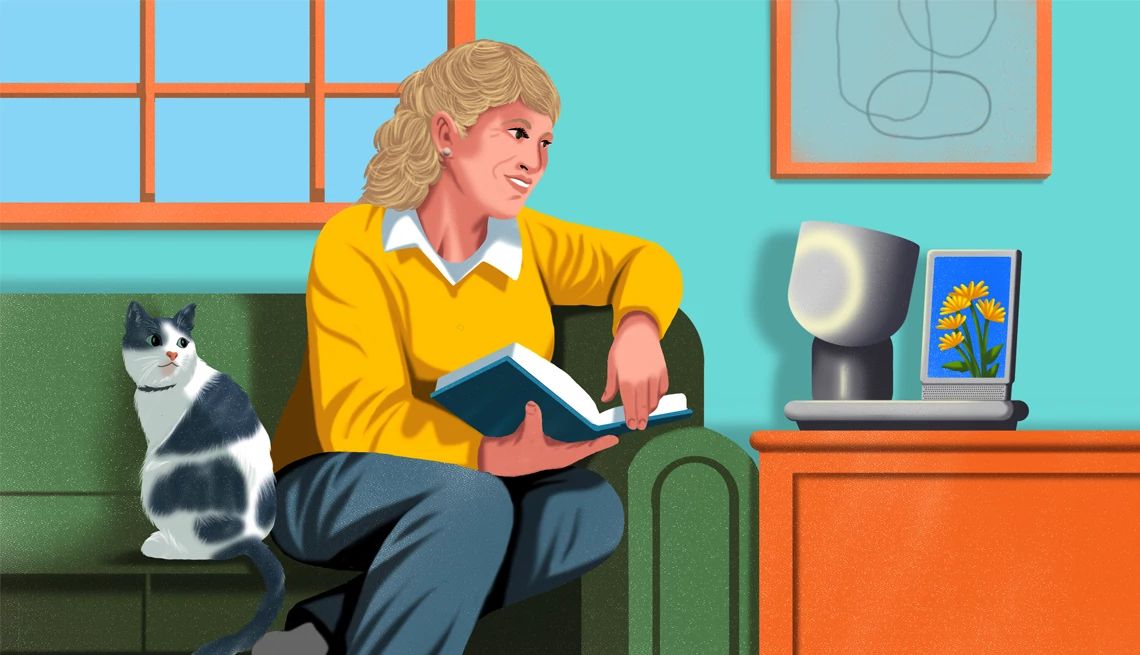 Older Adults Are Using Companion Robots woman with ai companion robot