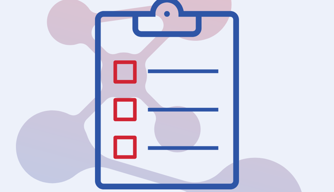 The Brain Health Best Practice Score is an educational tool to help organizations regarding brain health An illustration of a clipboard with a checklist on it