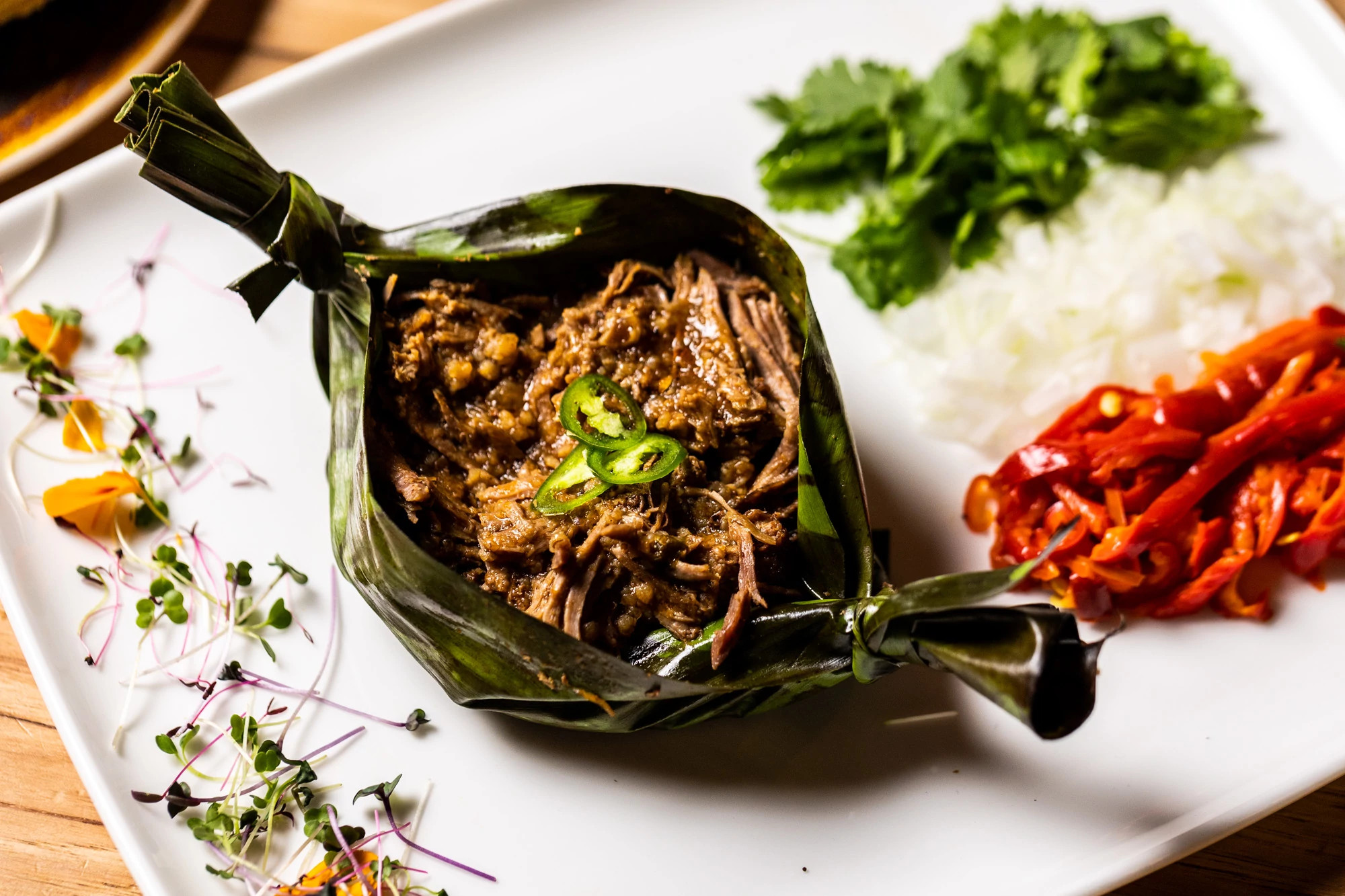 a close up of a barbacoa dish