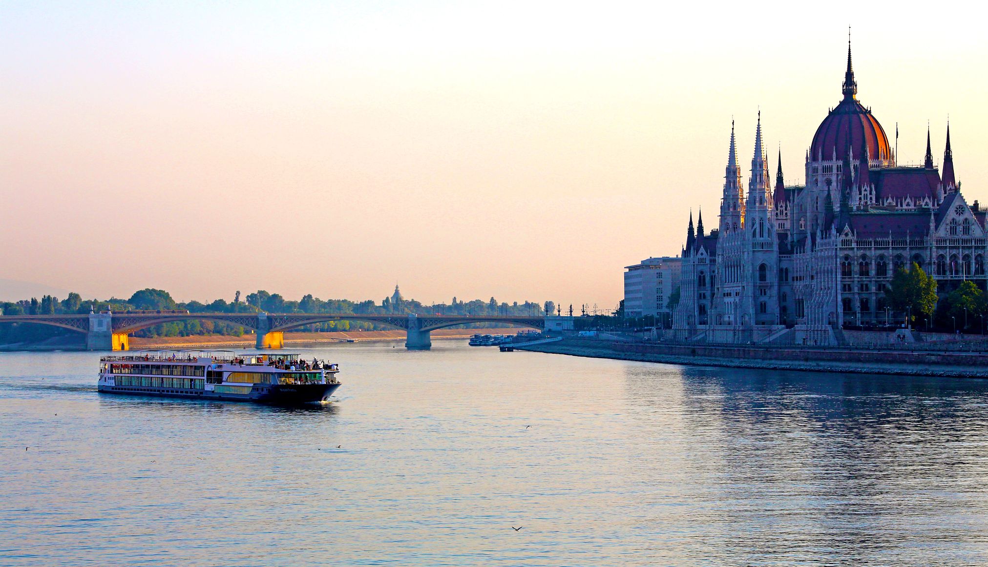 River cruise in Budapest a cruise on a river in europe