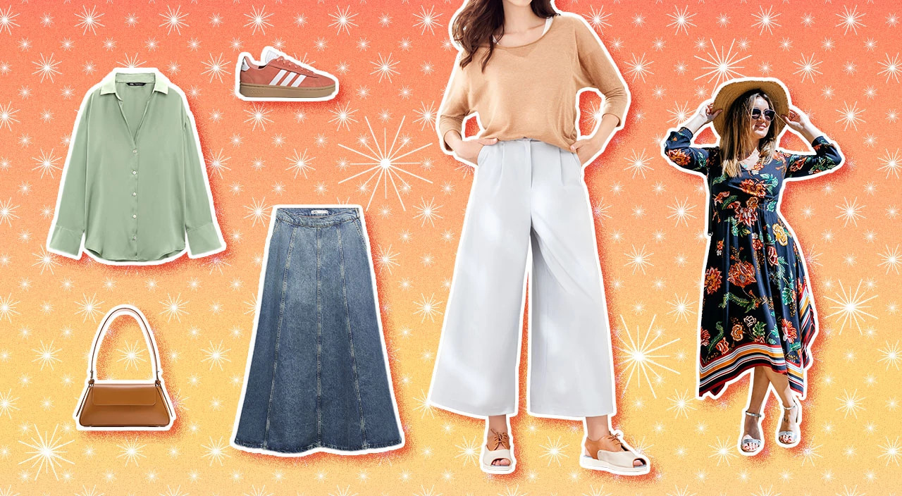 photo collage of summer wardrobe refresh, clothes, fashion