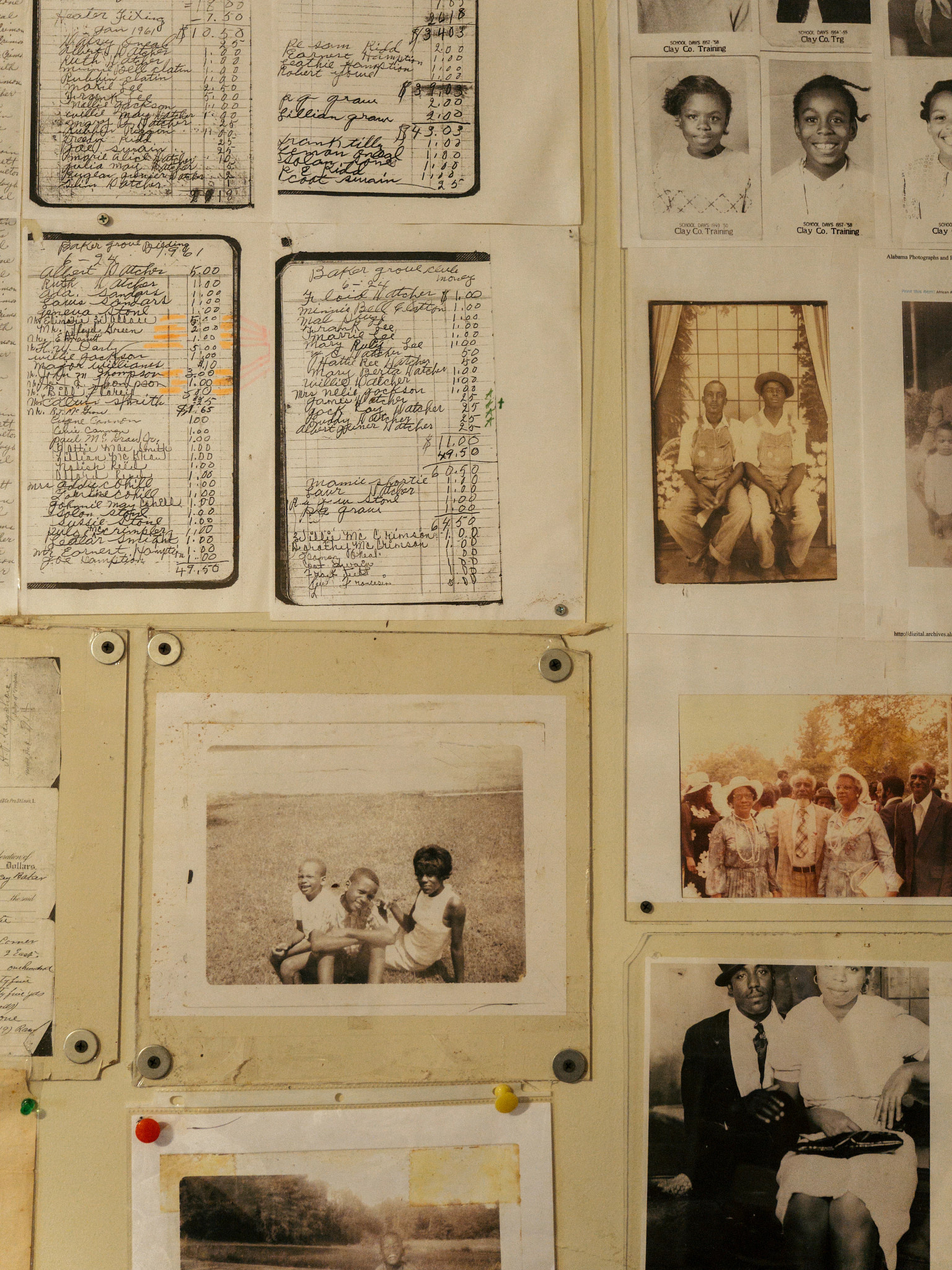 walls covered in old photos