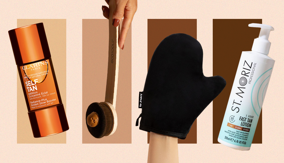 Easy Fixes for Self-Tanner Mistakes various self-tanning products and tools