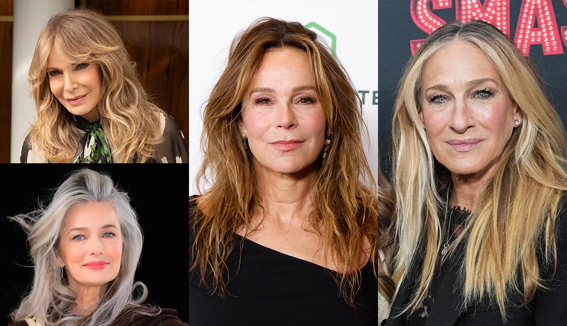 How to Wear Long Hair After 50 Jaclyn Smith, Paulina Porizkova, Jennifer Grey and Sarah Jessica Parker