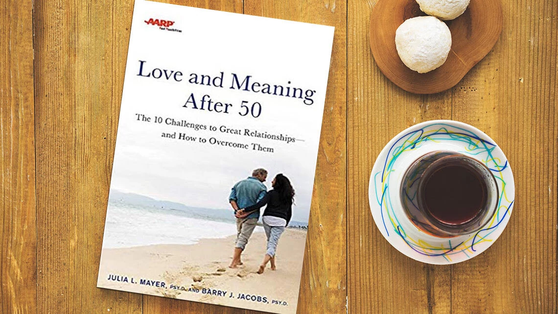 Love and Meaning After 50 Book Book on wood table