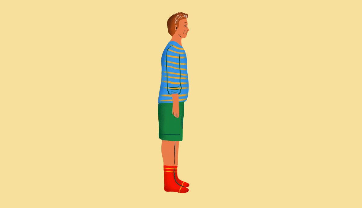 illustrated gif of a man doing calf raises