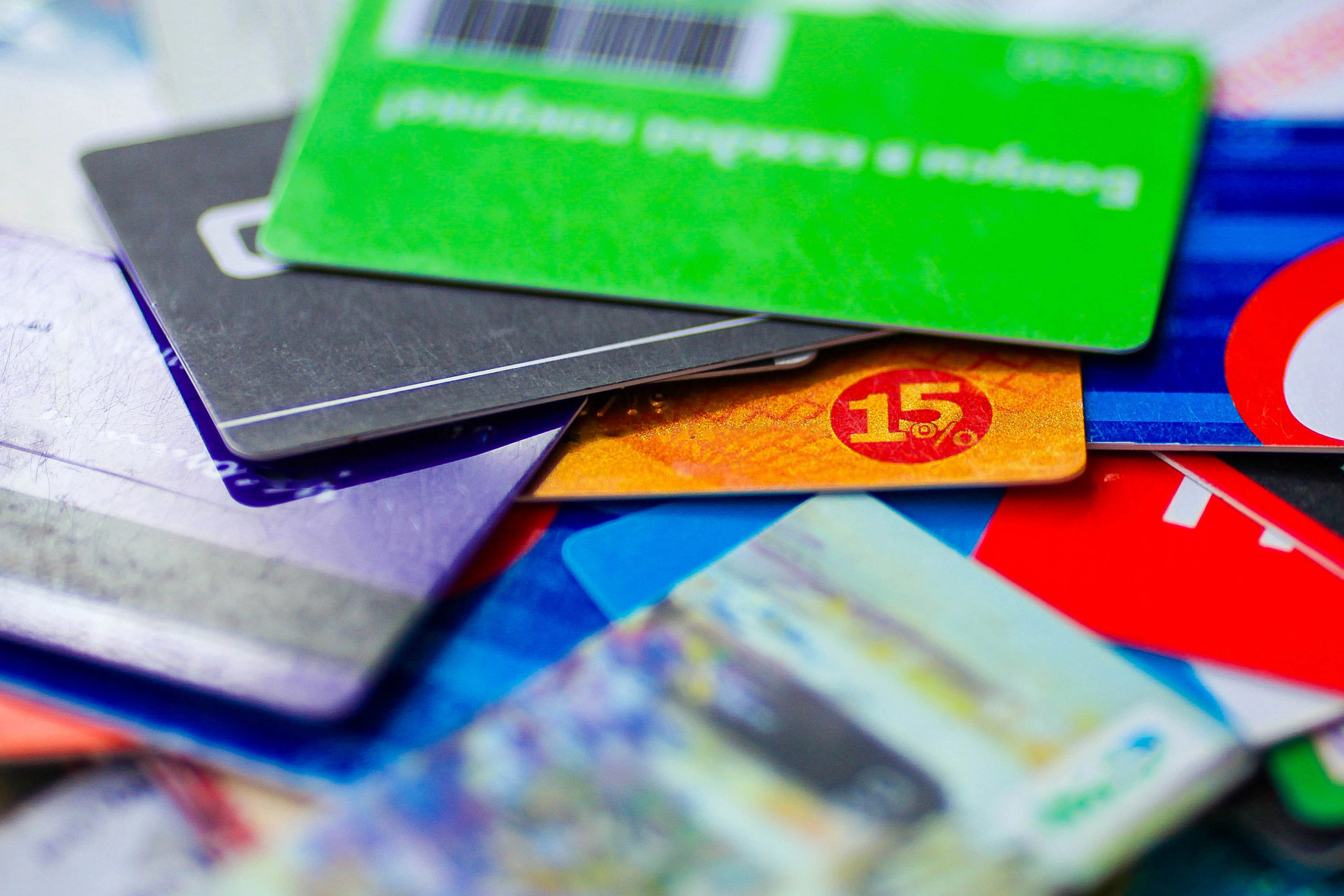 pile of credit cards