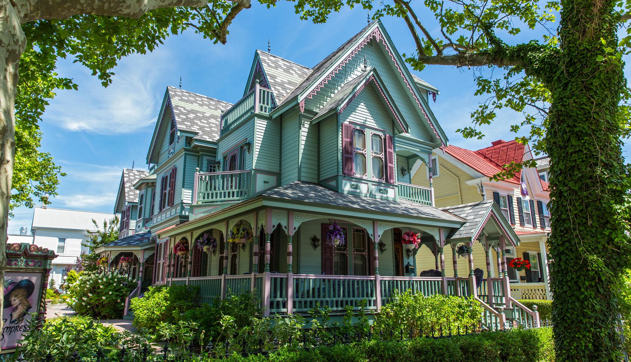 Colorful homes in Cape May, New Jersey