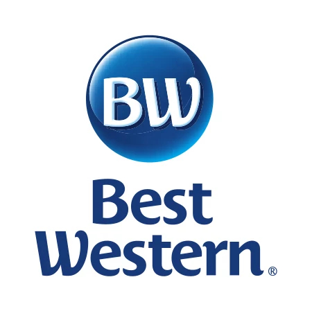 logo of the company Best Western in navy blue lettering