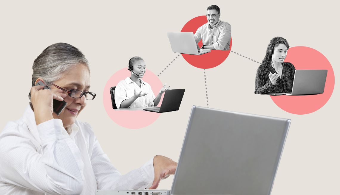 fraud victims can find support people talking on the phone looking at computers