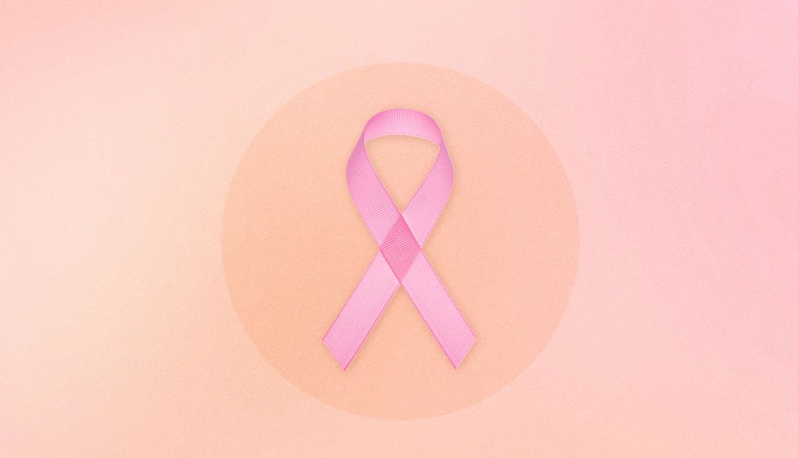 Breast Cancer Disparities to Know an illustration of a pink ribbon for breast cancer awareness on a light pink background