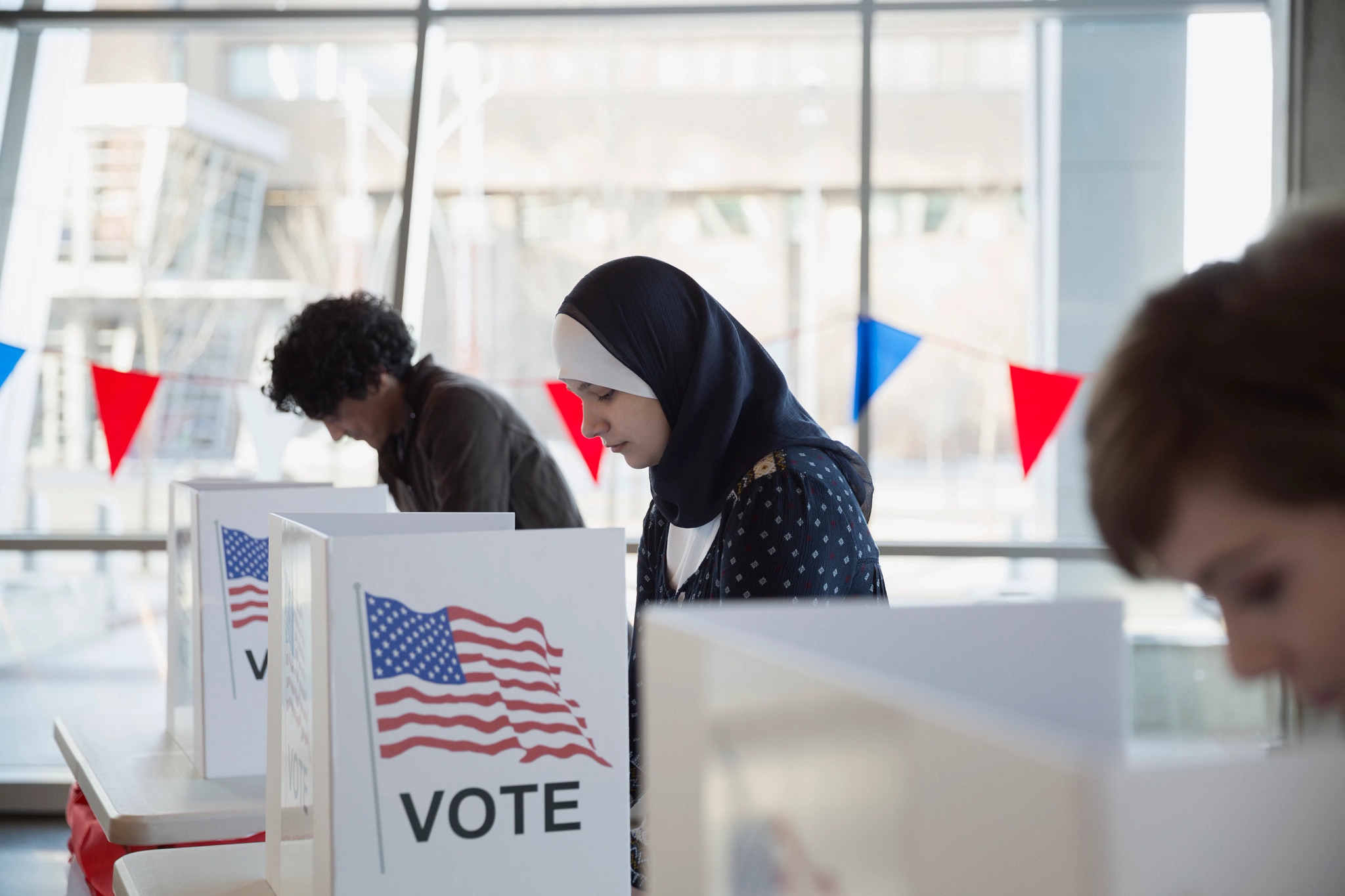 people voting