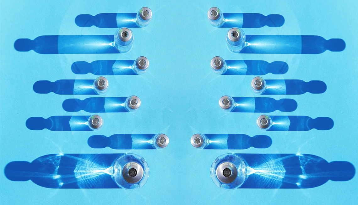 How Vaccines Work vaccine vials and shadows