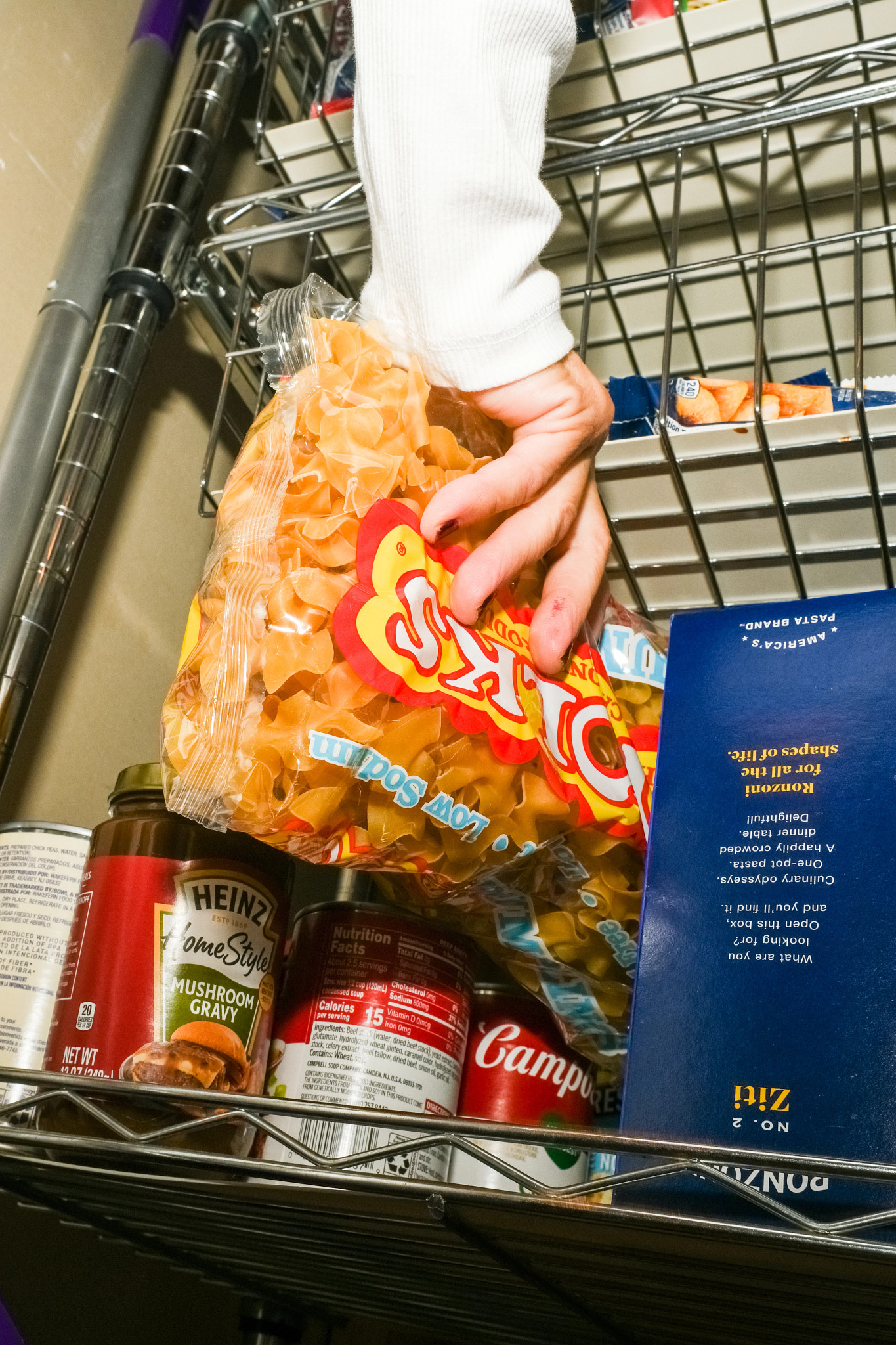 groceries in a shopping cart