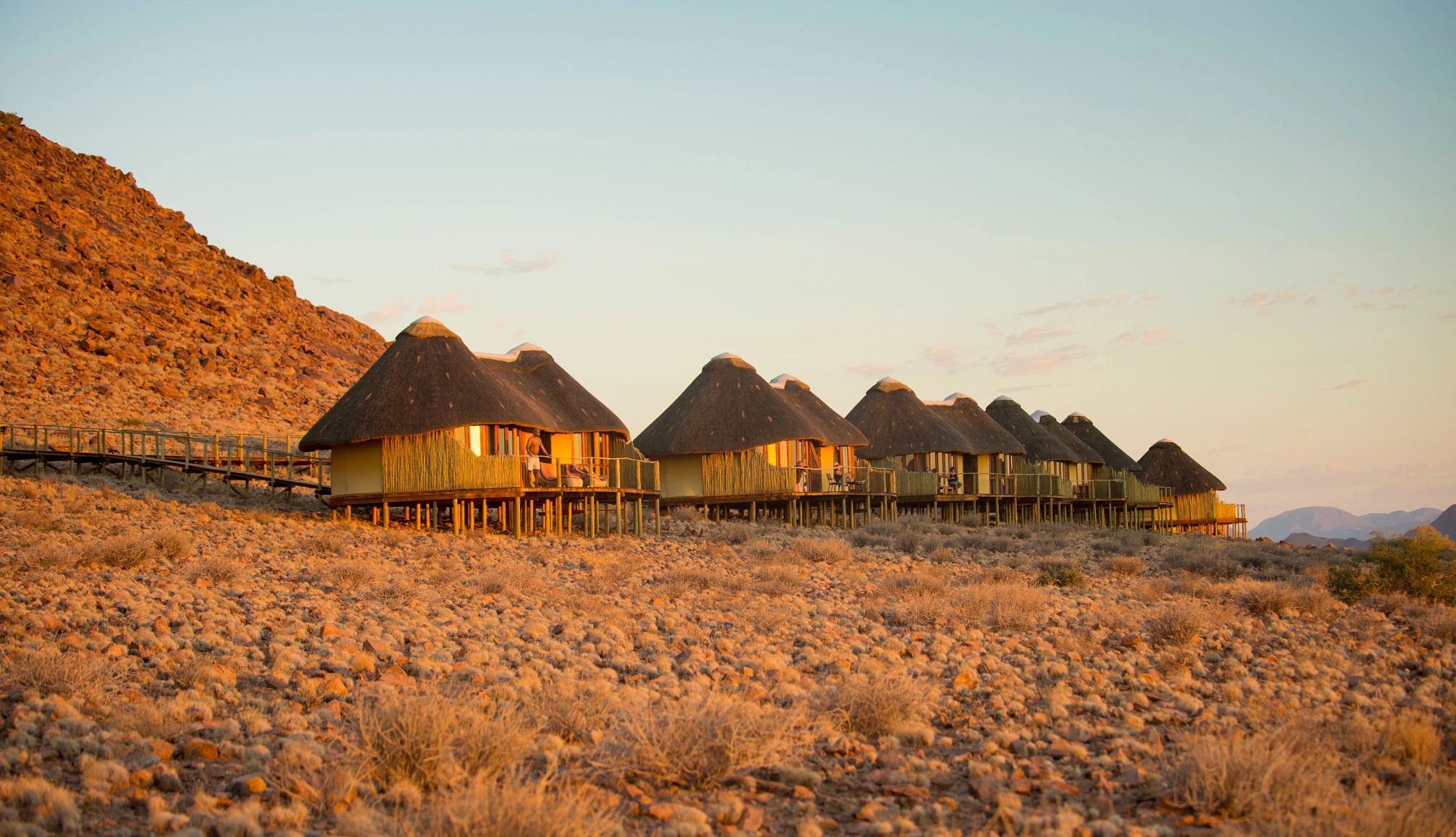 The lodge has an on-site observatory suites at Sossusvlei Desert Lodge in Namibia