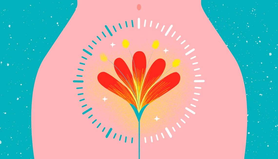 I’ve Never Had an Orgasm With a Man flower coming out of pelvis