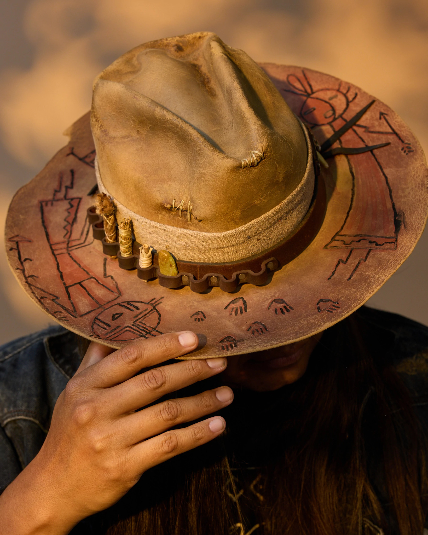 a person wearing a hat