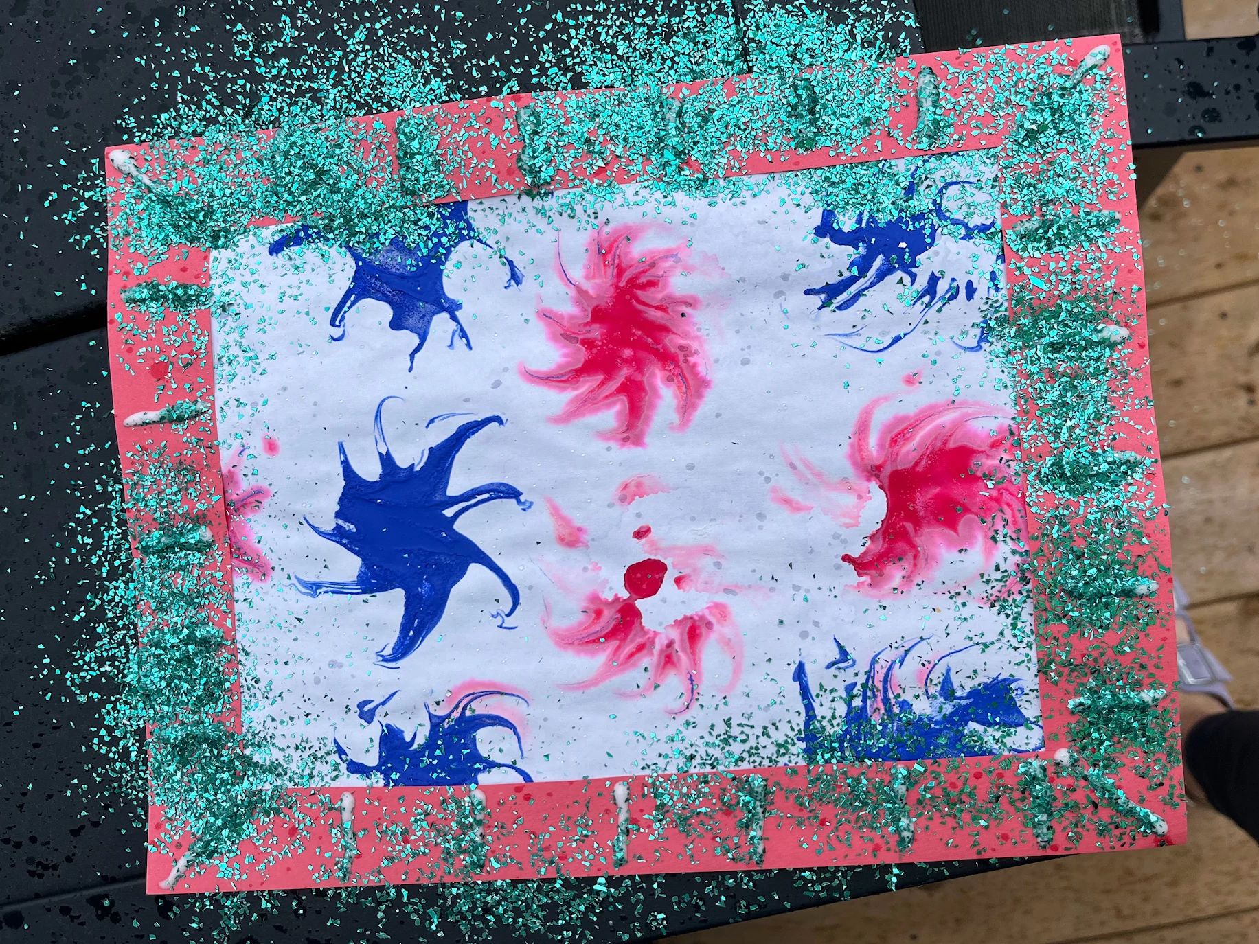 Fourth of July Plans with Grandkids shaving cream fireworks